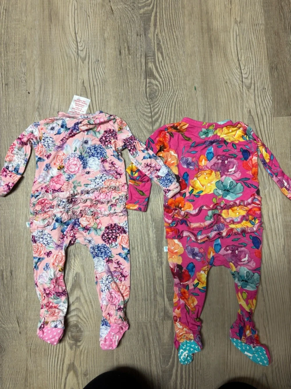 Posh Peanut Floral Footie Pajamas 2-Pack Baby Girl 0-3 Months